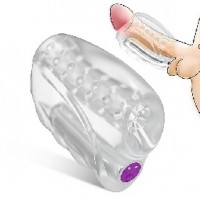  Male Masturbator Vibrating Rechargeable 10 Modes CLEAR